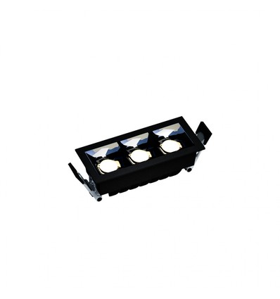 GRID Modell M - Einbau-Grid 8W - 47x45x106 mm, 45° Schwarz (ohne Lichtquelle)