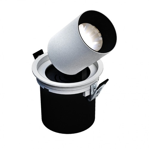 IN OUT - Modell L - Einbau-Downlight, verstellbare Verlängerung und Ausrichtung 20W 36° 130x130 mm, Weiß, ohne Lichtquelle