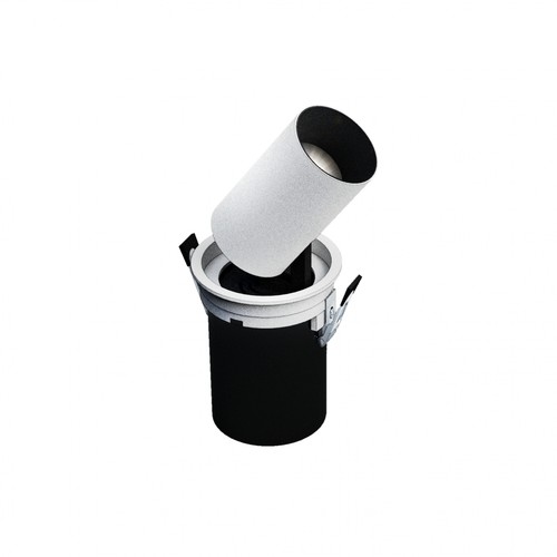 Ind Ude - Modell S - Einbau-Downlight, verstellbare Verlängerung und Richtung ohne Leuchtmittel 6W 36° 72x100 mm, Weiß