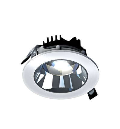 Modell L Downlight 20W - Einbauleuchte, ohne Lichtquelle, einstellbare Richtung 30°, 160x70 mm, weiß