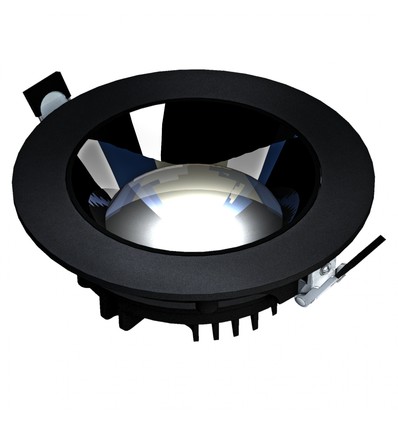 30W Model XL Einbaustrahler - Schwarz, schwenkbar
