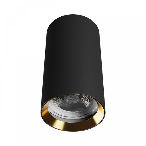 Chloe Variosa GU10 Aufbaumontage GU10 - 230V, IP20, 55x100mm, schwarz / gold, rund, ohne Leuchtmittel