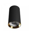 Chloe Variosa GU10 Aufbaumontage GU10 - 230V, IP20, 55x100mm, schwarz / gold, rund, ohne Leuchtmittel