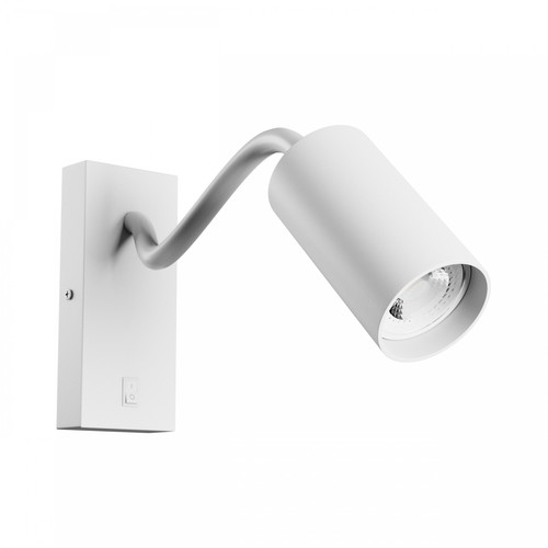 Squalla Variosa Flexi Switch GU10 - Wandleuchte ohne Leuchtmittel, 230V, IP20, 55x100x410mm, weiß, rund