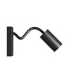 GU10 Wandleuchte mit Schalter und Flexarm - Schwarz