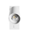 Squalla Variosa GU10 - Schalter, Wandleuchte, ohne Leuchtmittel, 230V, IP20, 55x100mm, weiß, rund