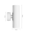Squalla Variosa Tubo 2xGU10 - Wandleuchte ohne Leuchtmittel, 230V, IP20, 55x160x90mm, weiß, rund