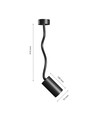 GU10 Wandleuchte mit Flexarm - Schwarz, IP20