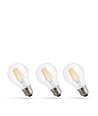 3 Stk. E27 7W LED Leuchtmittel - GLS, Filament, 770lm, Warmweiß, 3er-Pack