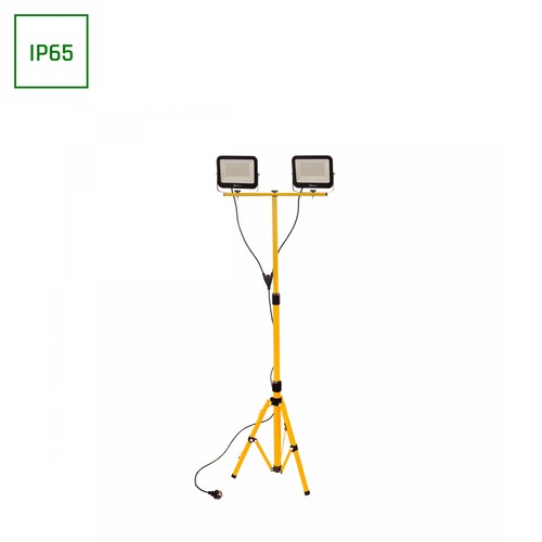 2x50W mit Stativ - IP66, Neutralweiß, Arbeitsstrahler, 110°, 210cm Kabel