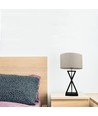 V-Tac moderne Designer-Tischlampe - Weiß/Schwarz, 1,5 Meter Kabel, E27 Fassung, ohne Leuchtmittel