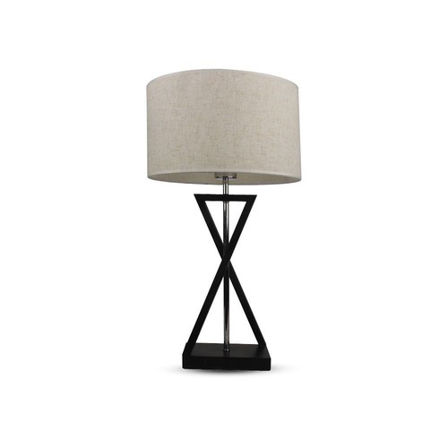 V-Tac moderne Designer-Tischlampe - Weiß/Schwarz, 1,5 Meter Kabel, E27 Fassung, ohne Leuchtmittel