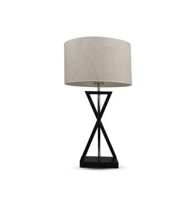 V-Tac moderne Designer-Tischlampe - Weiß/Schwarz, 1,5 Meter Kabel, E27 Fassung, ohne Leuchtmittel