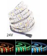 5m 12W/m RGB+CW LED-Streifen - 24V DC, IP65, 60 LEDs pro Meter