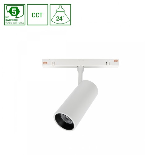 10W Shift Spot M Schienenstrahler für 48V - 24°, RA90, CCT, 5 Jahre Garantie, 48V DC