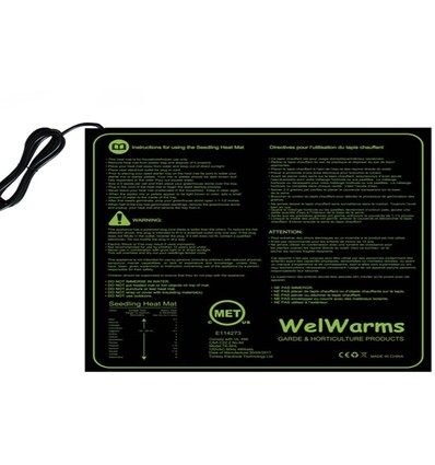 Wärmematte - 45W, zur Anzucht von Samen, 50 x 50 cm, 1,8 Meter Kabel