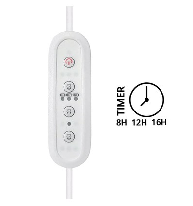 Timer für LEDlife Pro-Grow 2.0 und Max-Grow 2.0 - 1,5 m Kabel, max. 120W, wählbar zwischen 8, 12 oder 16 Stunden