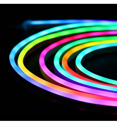 2,5m RGBIC Neon Flex Komplett-Set - USB, Bluetooth App, Fernbedienung, inkl. Montage, 7x15 Neonflex