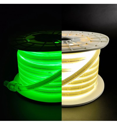 25m Selbstleuchtendes Arbeitslicht 230V LED-Streifen - IP67, 180 LED/m, 11W/m, 1000 lm/m, 4000K