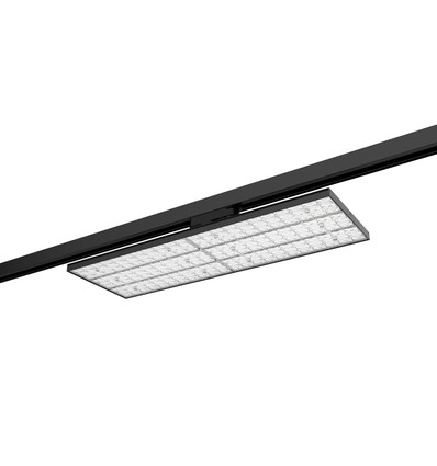 60W 3-Phasen Shoplight - 166lm/W, 90 Grad Abstrahlwinkel, Schwarz, LED-Board, Ladenbeleuchtung