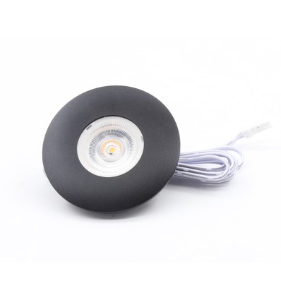 2,5W Ø6,8cm Cabi68 Möbelspot RA91 - 12V DC, Lochausschnitt: Ø5,5 cm, Maße: Ø6,8 cm, Schwarz