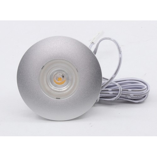 2,5W Ø6,8cm Cabi68 Möbeleinbaustrahler RA91 - 12V DC, Lochausschnitt: Ø5,5 cm, Maße: Ø6,8 cm, Edelstahl gebürstet