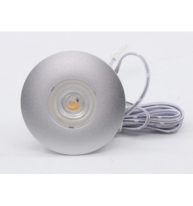 2,5W Ø6,8cm Cabi68 Möbeleinbaustrahler RA91 - 12V DC, Lochausschnitt: Ø5,5 cm, Maße: Ø6,8 cm, Edelstahl gebürstet