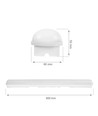 60cm 25W komplette LED Wannenleuchte - 120lm/W, IP65, 4000K, durchverdrahtet
