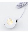 2W Ø3,8cm Focu38 Möbel-Einbaustrahler RA92 - 12V DC, Lochausschnitt: Ø3,5 cm, Maße: Ø3,8 cm, Mattweiß