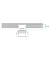 2W Ø3,8cm Focu38 Möbel-Einbaustrahler RA92 - 12V DC, Lochausschnitt: Ø3,5 cm, Maße: Ø3,8 cm, Mattweiß
