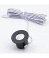 2W Ø3,8cm Focu38 Möbel-Einbaustrahler RA92 - 12V DC, Lochausschnitt: Ø3,5 cm, Maße: Ø3,8 cm, Schwarz