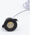 2W Ø3,8cm Focu38 Möbel-Einbaustrahler RA92 - 12V DC, Lochausschnitt: Ø3,5 cm, Maße: Ø3,8 cm, Schwarz