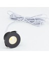 2W Ø3,8cm Focu38 Möbel-Einbaustrahler RA92 - 12V DC, Lochausschnitt: Ø3,5 cm, Maße: Ø3,8 cm, Schwarz