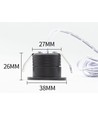 2W Ø3,8cm Focu38 Möbel-Einbaustrahler RA92 - 12V DC, Lochausschnitt: Ø3,5 cm, Maße: Ø3,8 cm, Schwarz