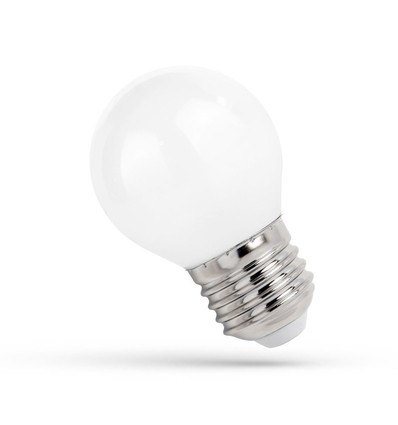 E27 1W LED Tropfenlampe - G45, mattiertes Glas