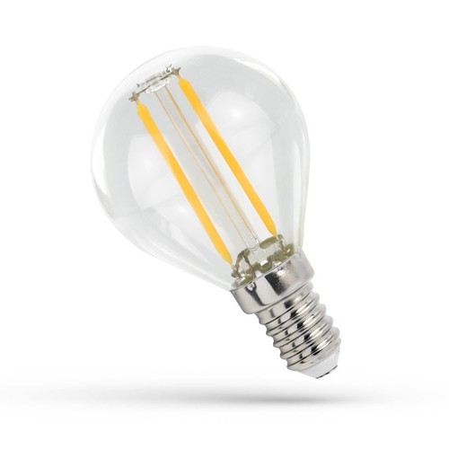 E14 1W LED Tropfenlampe - G45, Filament, Klarglas