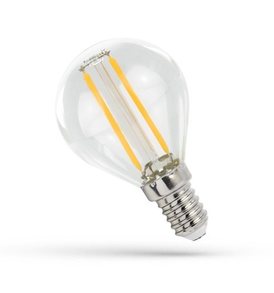 E14 1W LED Tropfenlampe - G45, Filament, Klarglas
