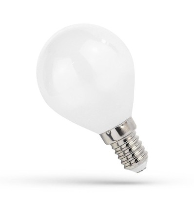E14 1W LED Tropfenlampe - G45, Filament, mattiertes Glas