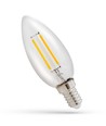 E14 1W LED-Kerzenlampe - C35, Filament, Klarglas