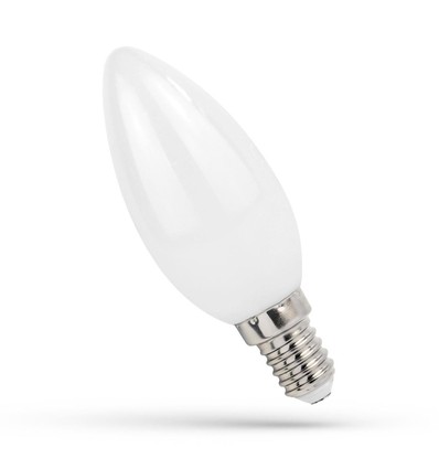 E14 1W LED Kerzenlampe - C35, Filament, mattiertes Glas