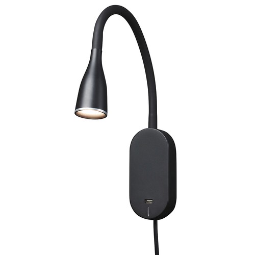 EYE LED Wandleuchte mit USB und Touch-Dimmer, 5W, Nielsen Light - schwarz