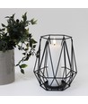 LED Blockkerze 15 cm hoch, Flammeneffekt, weiß - Ø5 cm, mit Fernbedienung, Timer, echtes Wachs