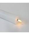 LED Blockkerze 15 cm hoch, Flammeneffekt, weiß - Ø5 cm, mit Fernbedienung, Timer, echtes Wachs