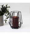 LED-Kerze 12,5cm, Schmelz-Optik, Flammeneffekt - Ø7,5cm, bordeauxrot