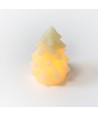 LED Weihnachtsbaumkerzen, flackernder Flammeneffekt, weiß - Höhe 9 cm, Ø 6,5 cm, echtes Wachs