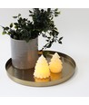 LED Weihnachtsbaumkerzen, flackernder Flammeneffekt, weiß - Höhe 9 cm, Ø 6,5 cm, echtes Wachs