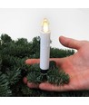 10er-Pack LED-Weihnachtskerzen inkl. Fernbedienung - Batterie, Timerfunktion, kabellos, Halter für Weihnachtsbaum