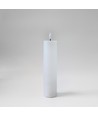 LED-Stumpenkerze 20cm, Flammeneffekt, Weiß - Ø5cm, Fernbedienung, Timer, Echtwachs