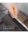 1m 2,4W/m spritzwassergeschützter LED-Streifen - 6V DC, IP65, PIR-Sensor, Batterie, 30 LEDs pro Meter