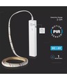 1m 2,4W/m spritzwassergeschützter LED-Streifen - 6V DC, IP65, PIR-Sensor, Batterie, 30 LEDs pro Meter